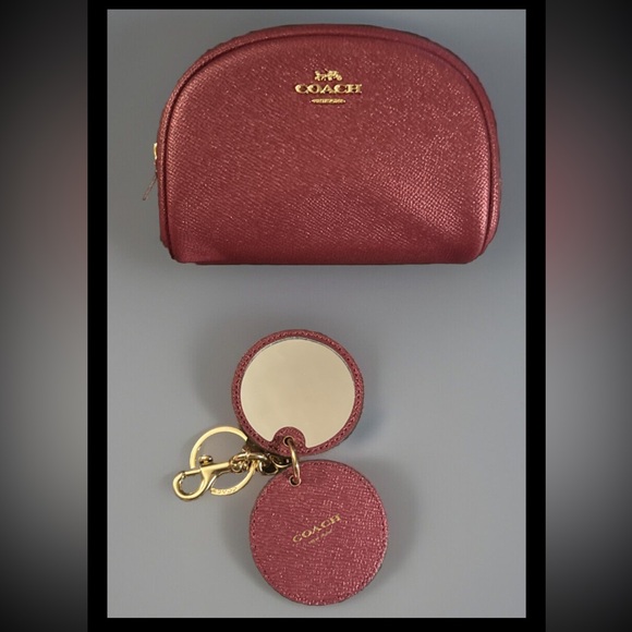 Coach Dome Cosmetic Case with key chain/mirror - Picture 3 of 6